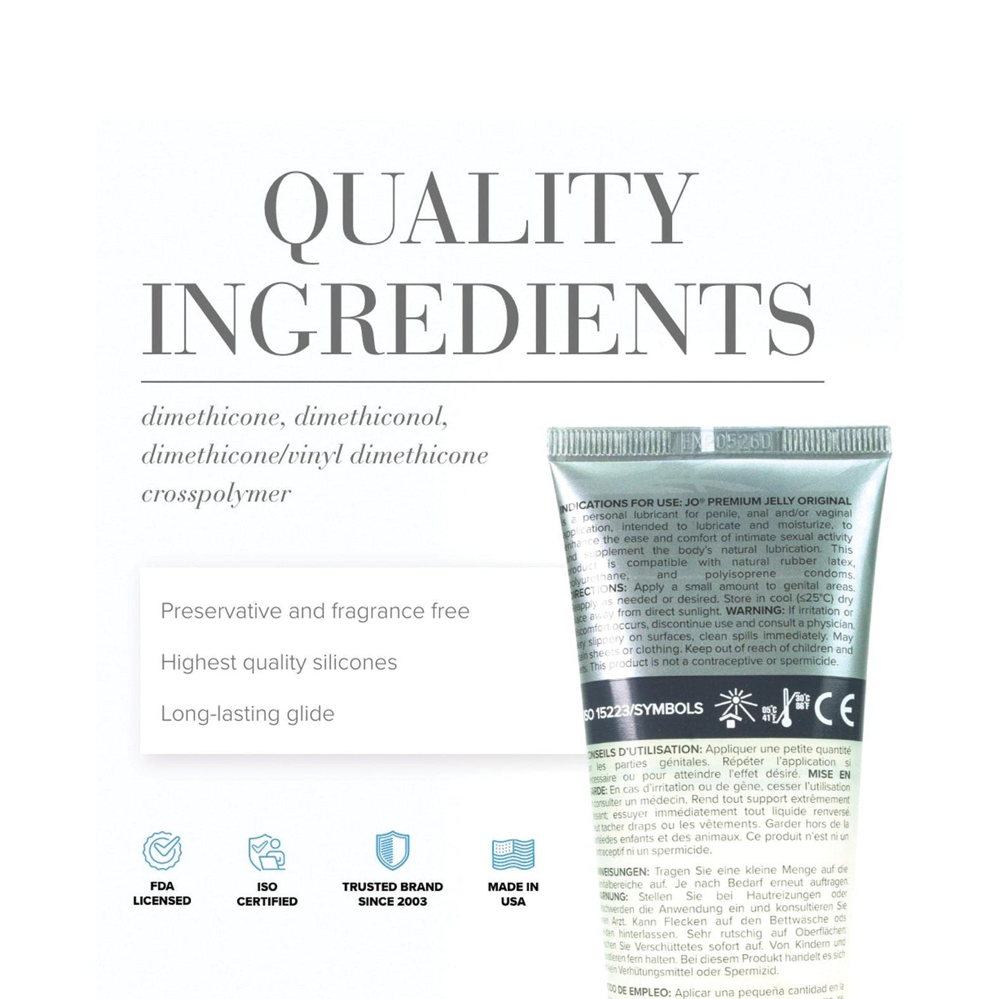 JO Premium Jelly - Original Lubricant 4 oz