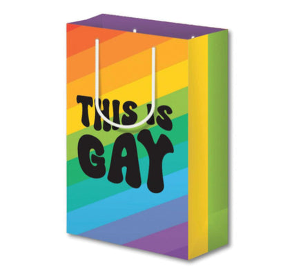 This Is Gay Stripe Gift Bag