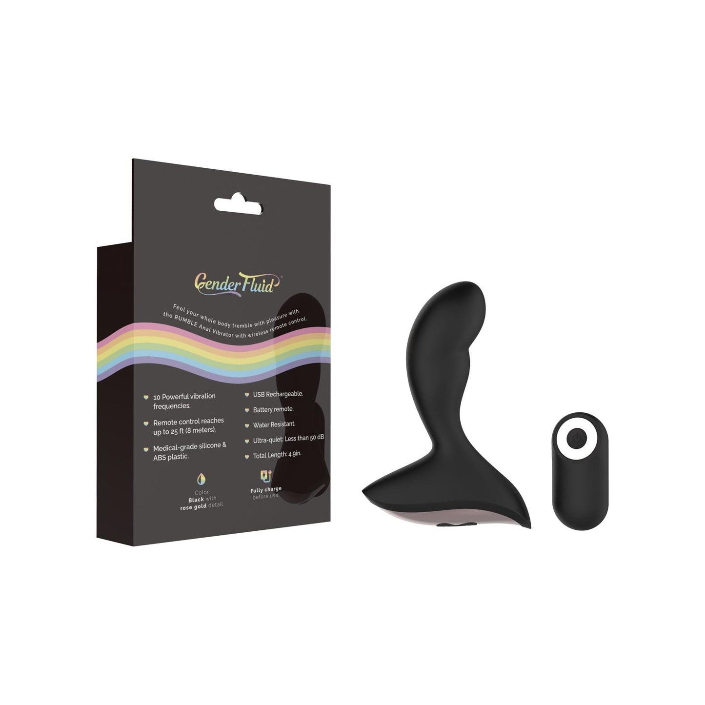Gender Fluid Rumble Anal Vibe with Remote