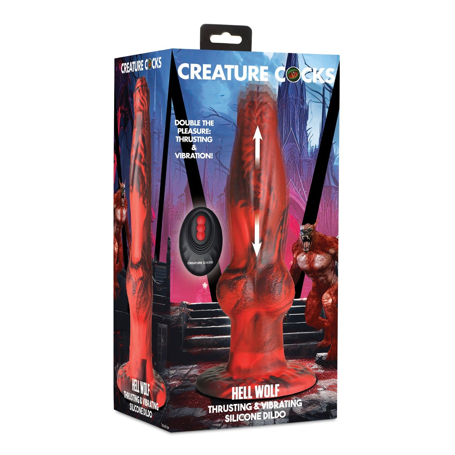 Creature Cocks Hell-Wolf Thrusting & Vibrating Silicone Dildo Adam's Toy Box Creature Cocks Hell-Wolf Thrusting & Vibrating Silicone Dildo Adam's Toy Box