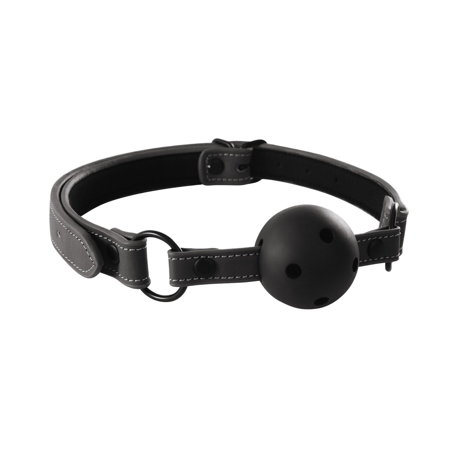 BDSM Ball Gag with Leather Collar