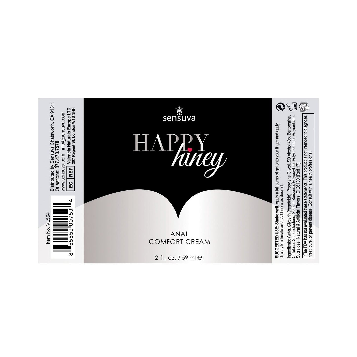 Sensuva Happy Hiney Anal Desensitizing Cream