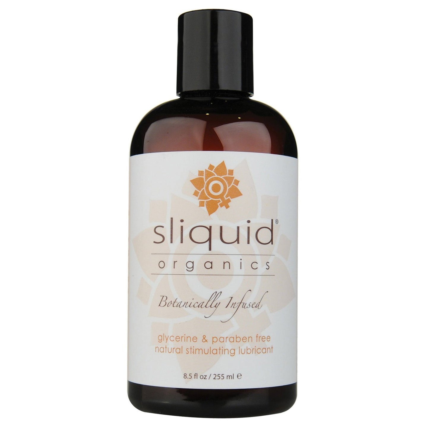 A bottle of Sliquid Organics Sensation by Adams Toy Box offers a natural stimulating formula. With 8.5 fl oz (255 ml), this vegan-friendly, paraben-free organic lube ensures a gentle, eco-conscious experience for all.