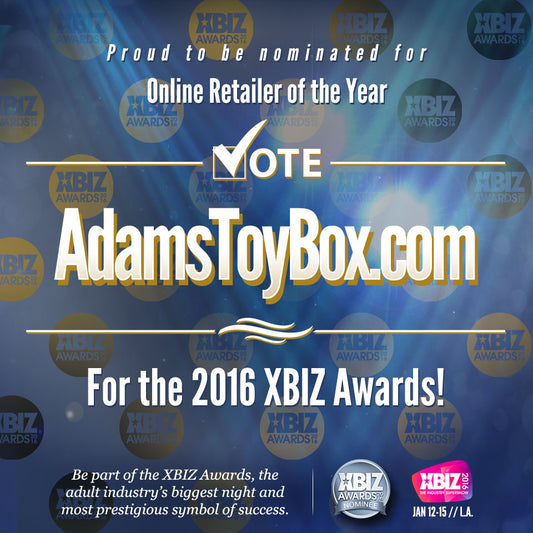 Adam's Toy Box has been Nominated for an XBIZ Award - Online Retailer of the Year - Specialty