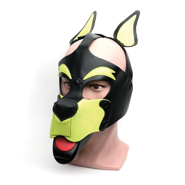 665 Playful Pup Hood - O/S Black/Yellow