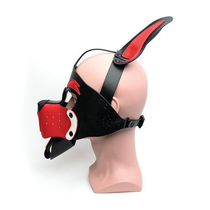 665 Playful Pup Hood - O/S Black/White/Red