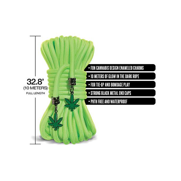 Stoner Vibes Glow in the Dark Rope - Green