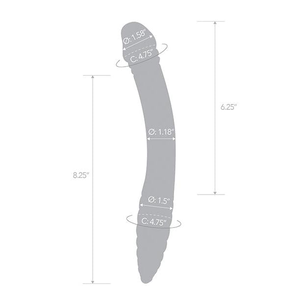 Glas 11&quot; Double-sided Dildo G-Spot &amp; P-Spot Stimulation