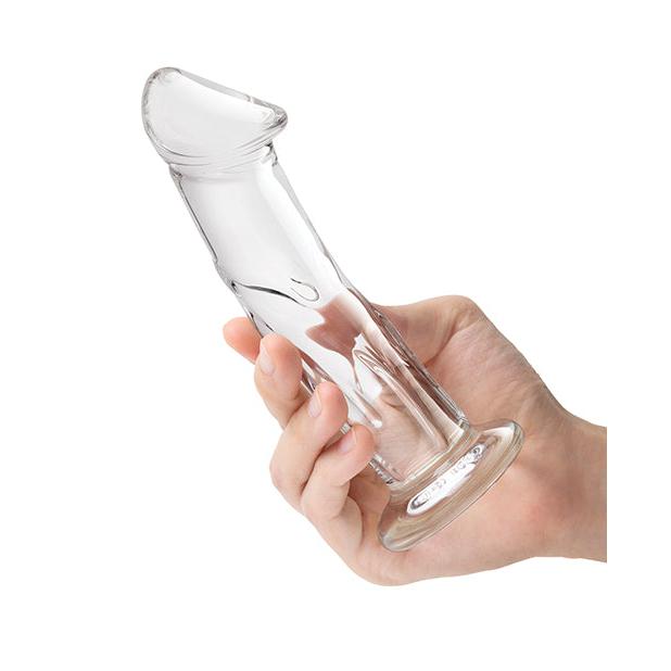 Glas 6&quot; Dildo w/Veins &amp; Flat Base