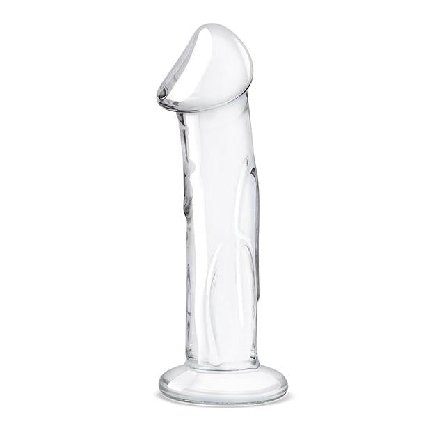 Glas 6&quot; Dildo w/Veins &amp; Flat Base