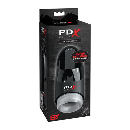 PDX Elite Hydrogasm Vibrating Stroker - Frosted/Black