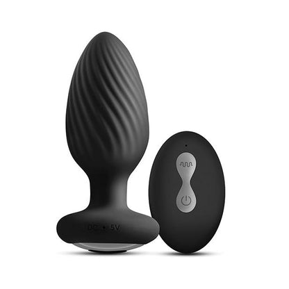 Renegade Alpine 2.0 Gyrating &amp; Vibrating Butt Plug w/Remote - Black