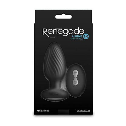 Renegade Alpine 2.0 Gyrating &amp; Vibrating Butt Plug w/Remote - Black