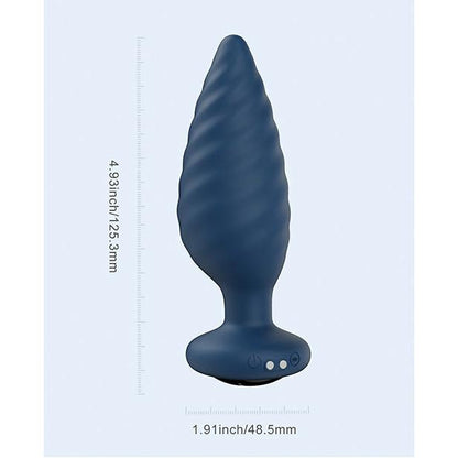 Noah App-Controlled Rotating Butt Plug - Navy Blue