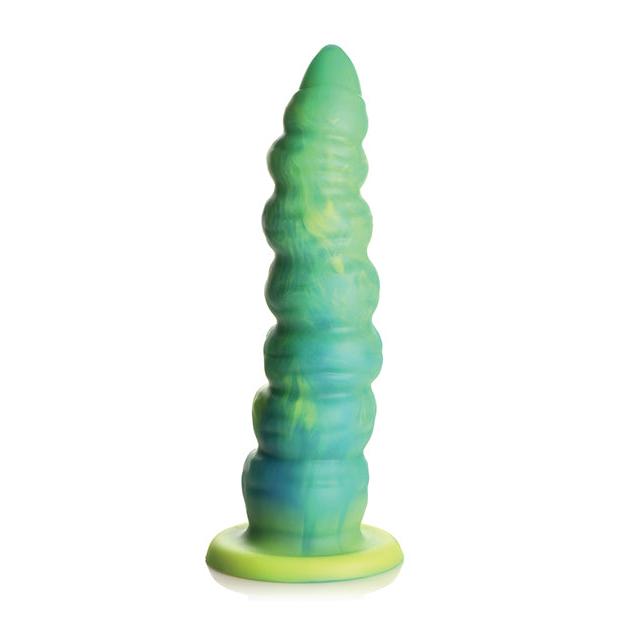 Creature Cocks Squirmer Thrusting &amp; Vibrating Silicone Dildo w/Remote Control - Multi Color