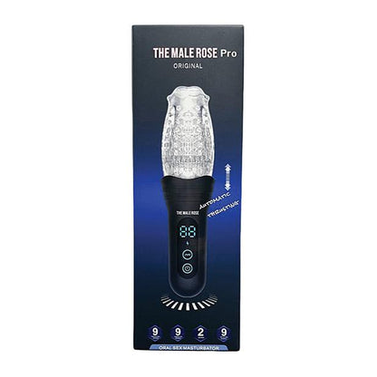 The Male Rose Pro Thrusting Rotating &amp; Vibrating 3D Masturbator - Black