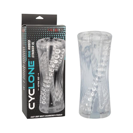 Cyclone Dual Ribbed Stroker XL - Clear