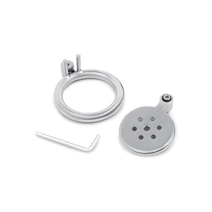 Lockmaster Stainless Steel Flat Inverted Chastity Cage - Silver