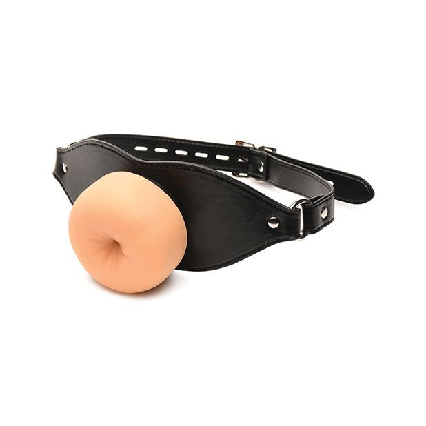 Master Series Ass Face Mouth Gag - Light/Black