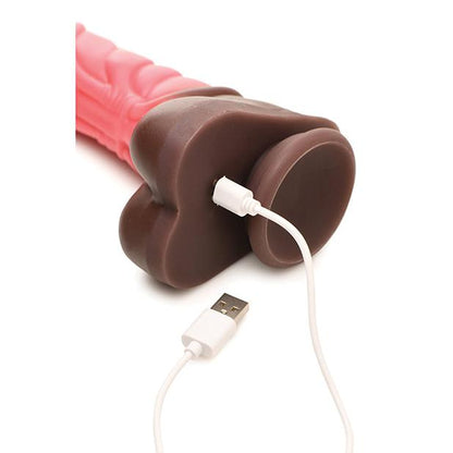 Creature Cocks Deluxe Centaur Thrusting &amp; Vibrating Silicone Dildo w/Remote Control - Peach/Brown