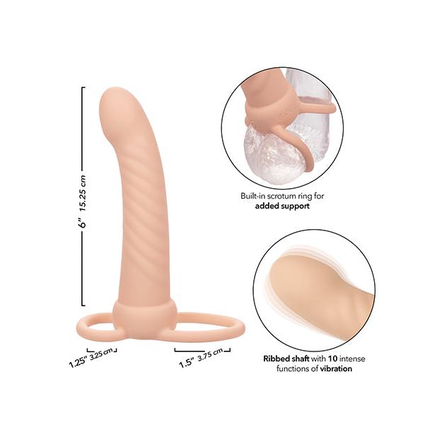 Performance Maxx Rechargeable Ribbed Dual Penetrator - Ivory