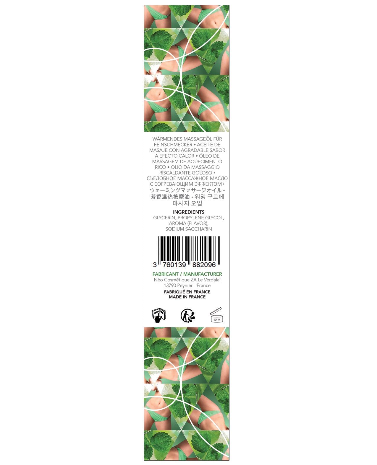 EXSENS of Paris Warming Massage Oil - Mint Mojito