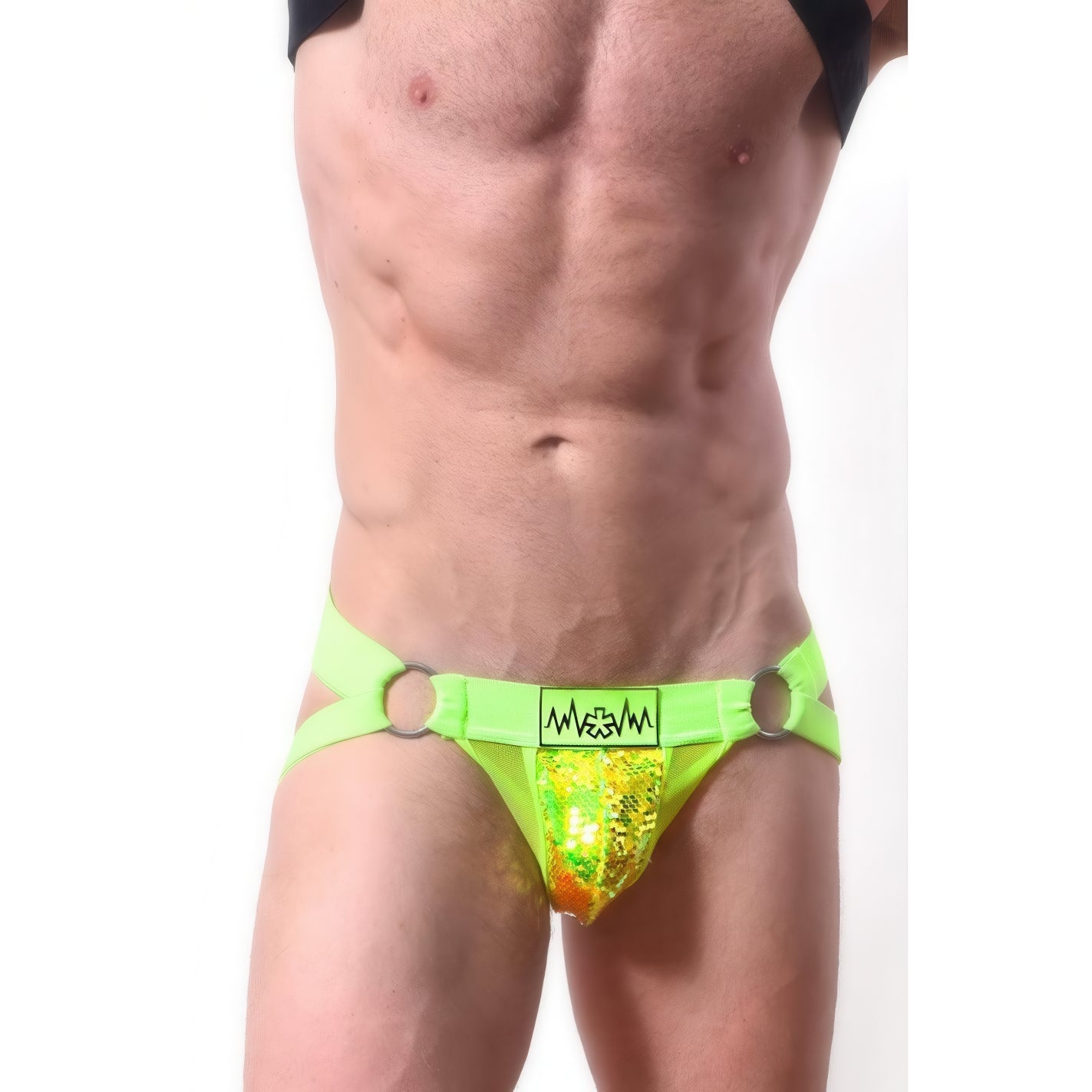 SEQUIN JOCKSTRAP  | NEON GREEN