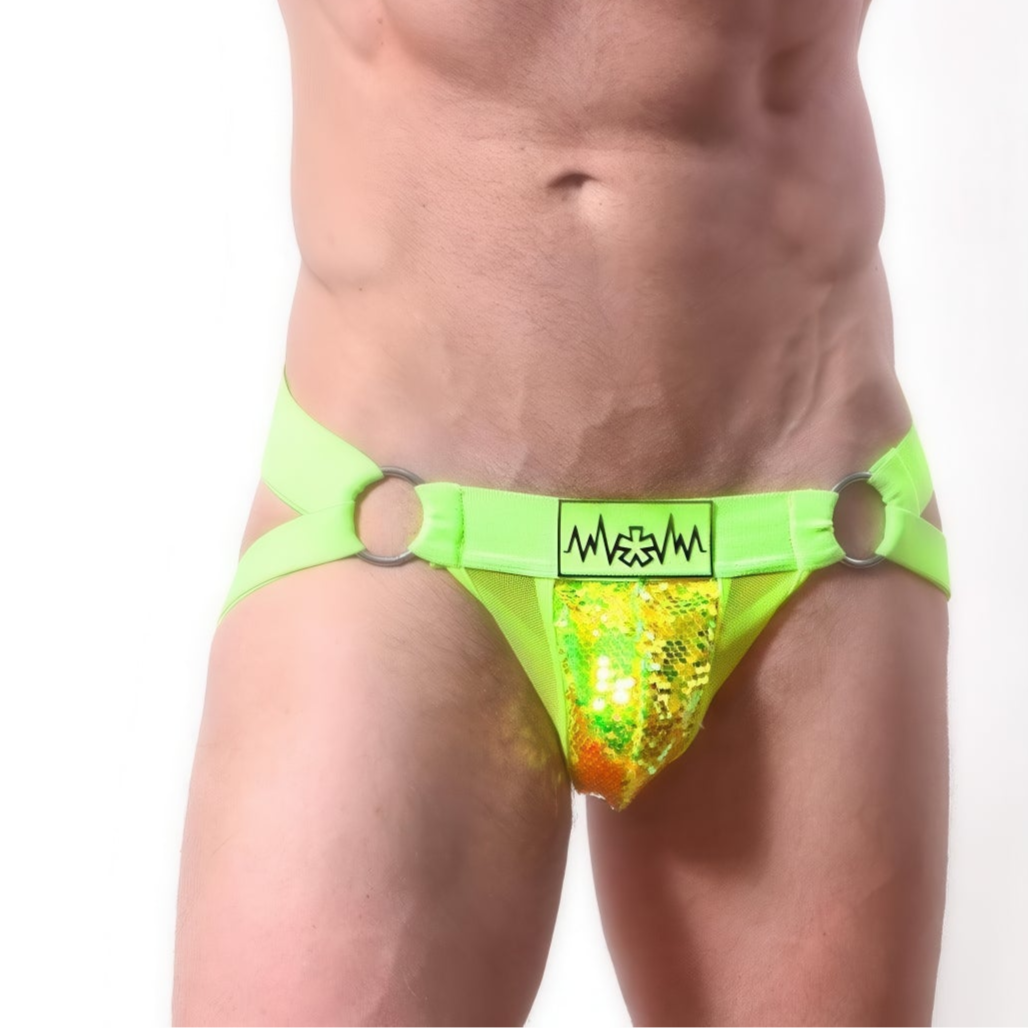 SEQUIN JOCKSTRAP  | NEON GREEN