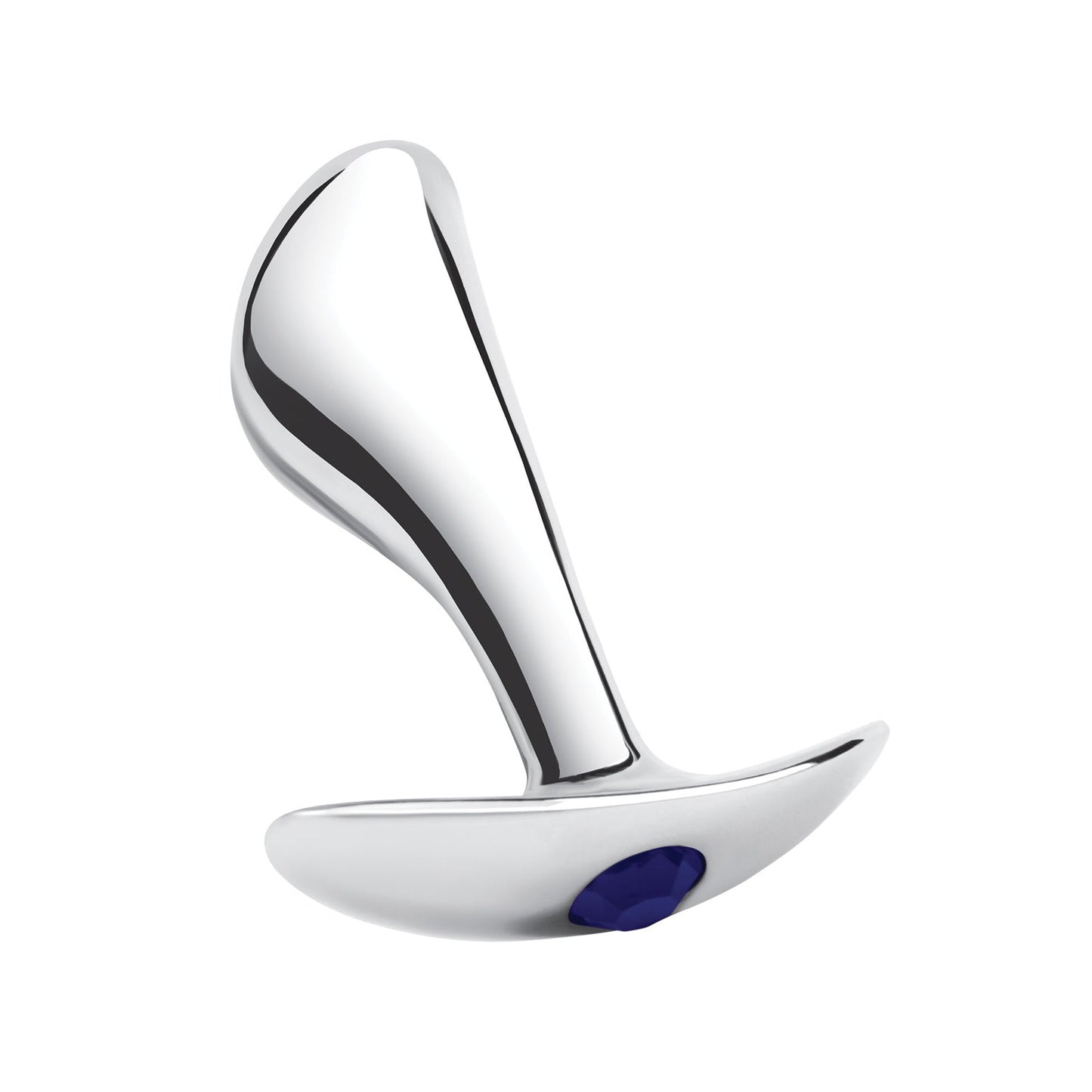 Blue Line 2.5" Stainless Steel Bling Prostate Massager Plug