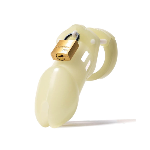 CB-6000 Cock Cage & Lock Set - Glow in the Dark