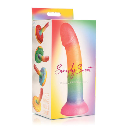 Curve Toys Simply Sweet 6.5" Phallic Rainbow Dildo