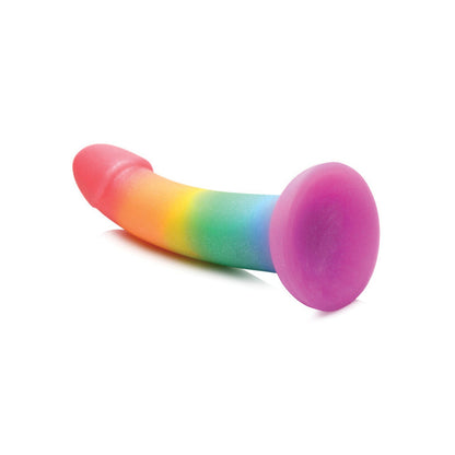 Curve Toys Simply Sweet 6.5" Phallic Rainbow Dildo