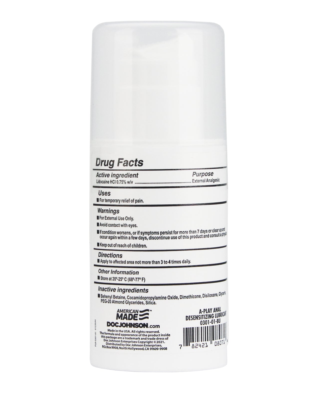 A Play Anal Desensitizing Gel - 3.4 oz