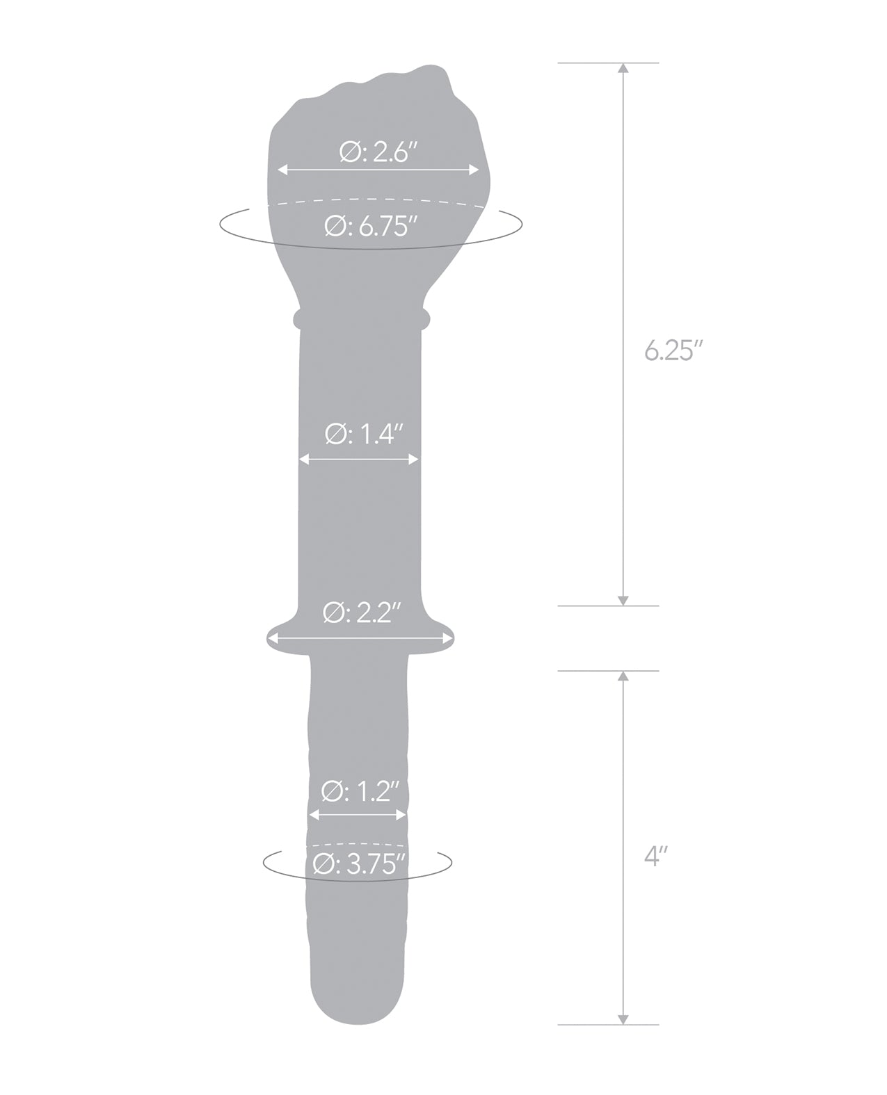 Glas Fist Double Ended with Handle Grip