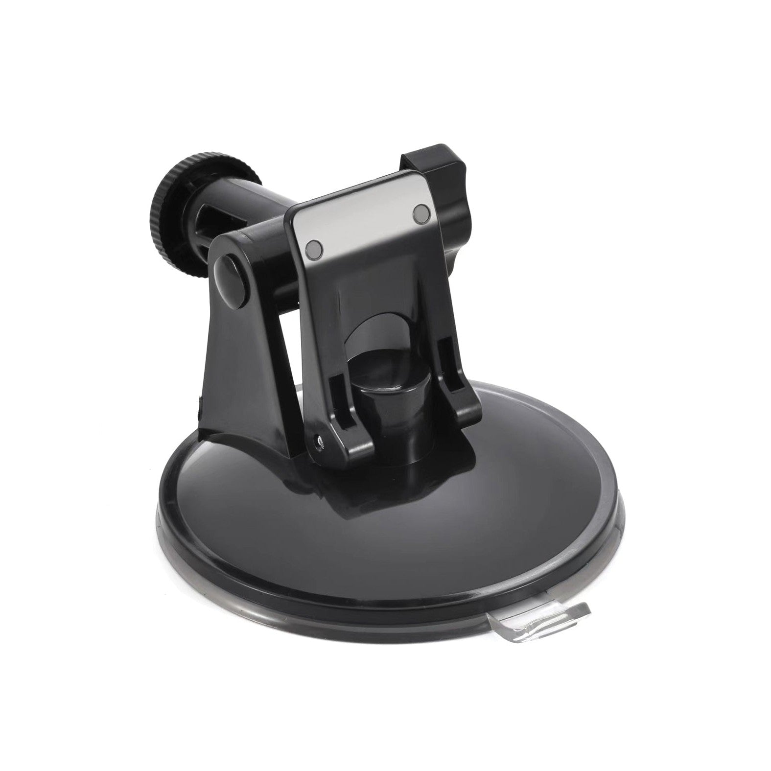 The MSTR B8 Blast Off features a black modular car phone mount with a circular suction cup base and adjustable holder, designed for windshields or dashboards. It includes a tightening knob and phone clamp to keep your device secure during bumpy drives.