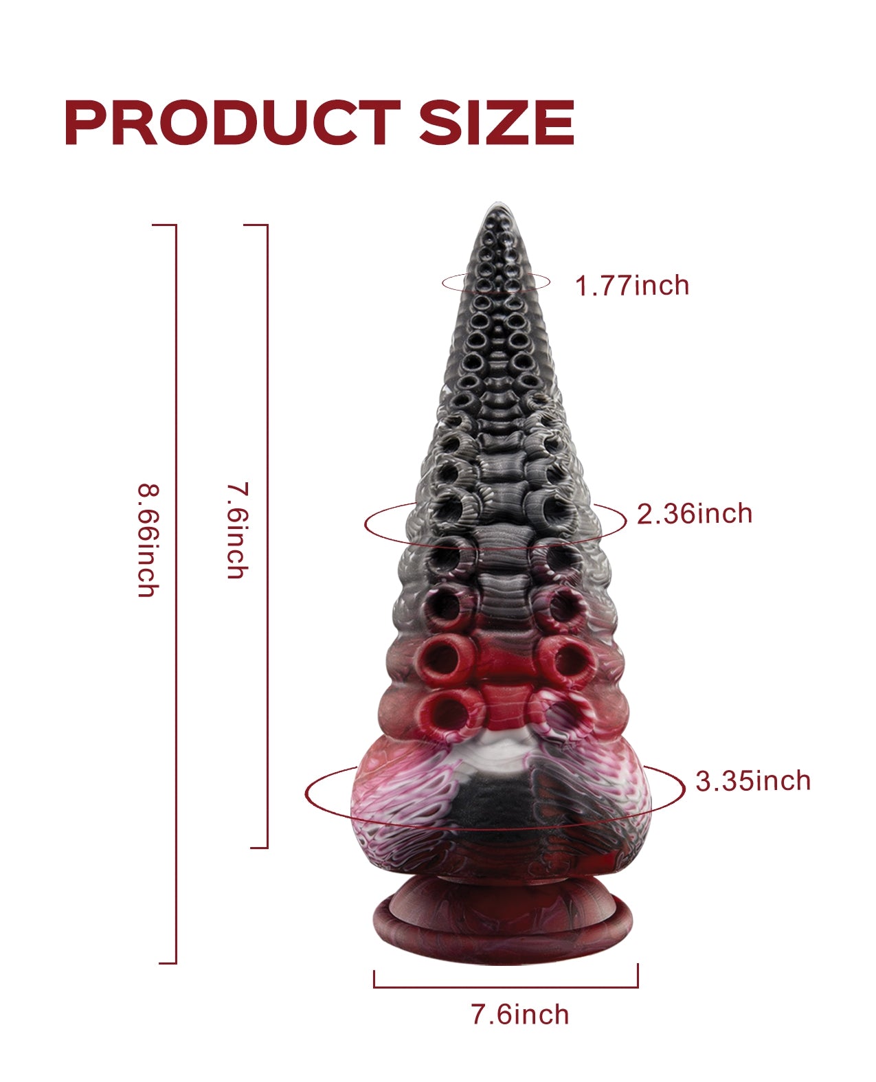 Lava Tentacle Shape Suction Cup Dildo