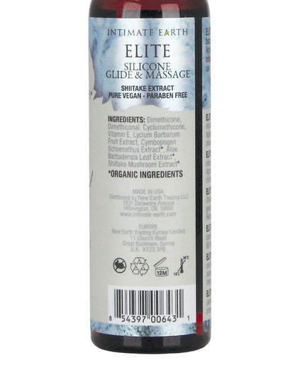 Intimate Earth Elite Velvet Touch Silicone Glide &amp; Massage Oil - 120ml