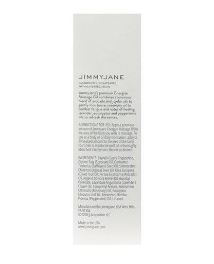 JimmyJane Energize Massage Oil - 4 oz