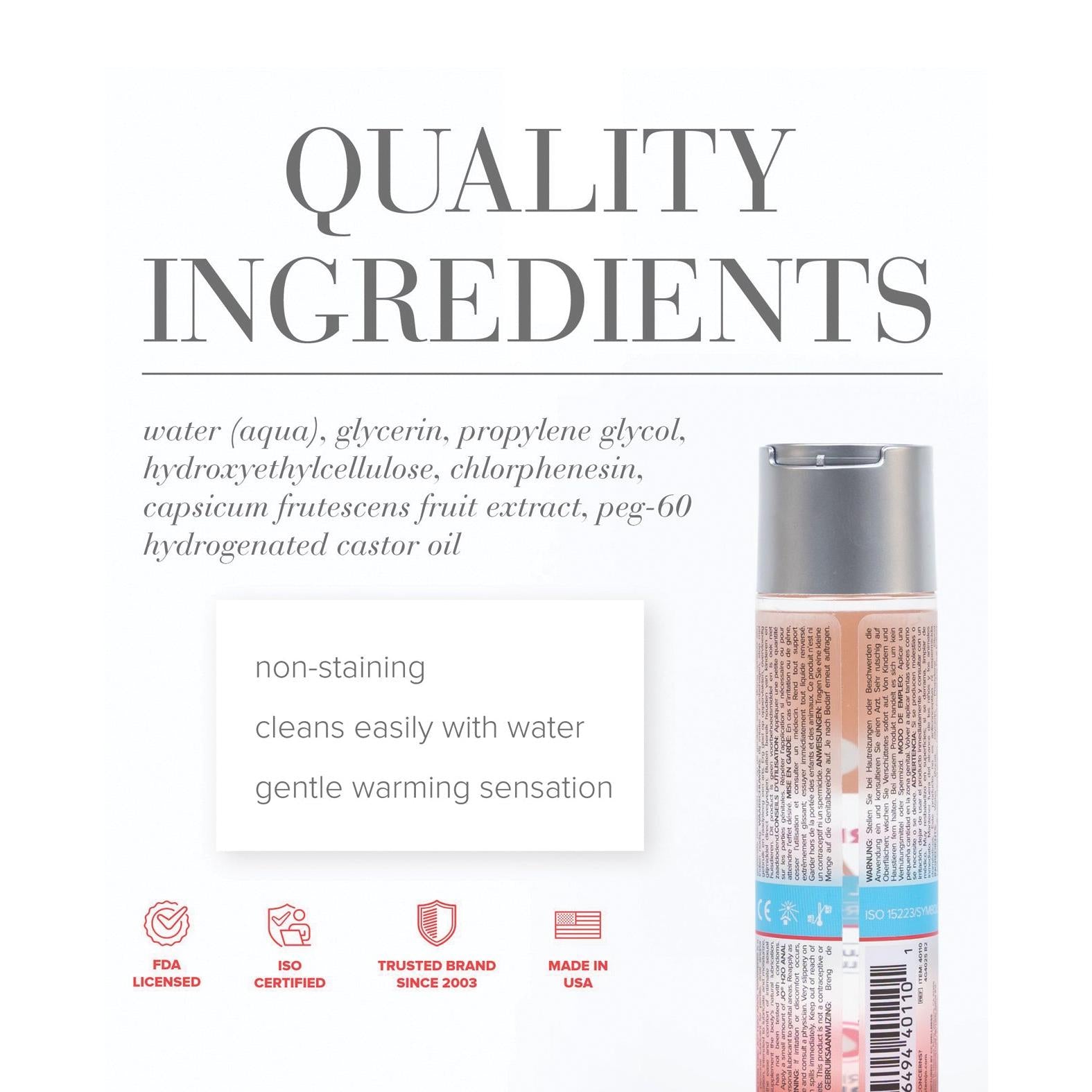 JO H2O Anal - Warming Lubricant 4 oz Adam's Toy Box JO H2O Anal - Warming Lubricant 4 oz Adam's Toy Box