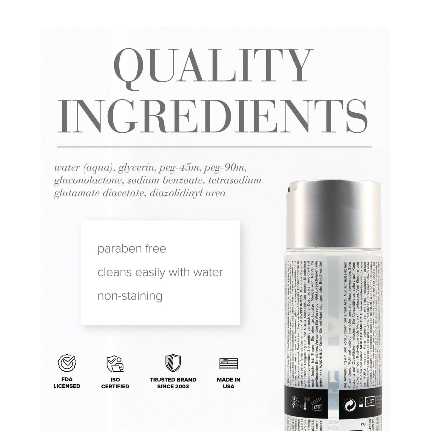 JO Nuru Massage Gel - Fragrance Free Massage 8 oz