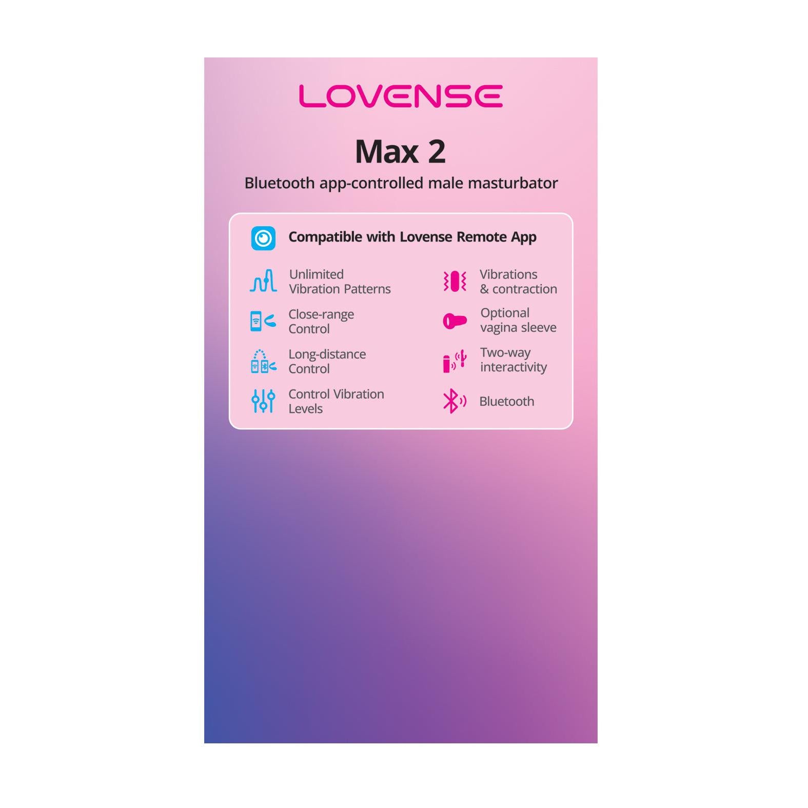 Lovense Max 2 Rechargeable Male Masturbator Adam's Toy Box Lovense Max 2 Rechargeable Male Masturbator Adam's Toy Box