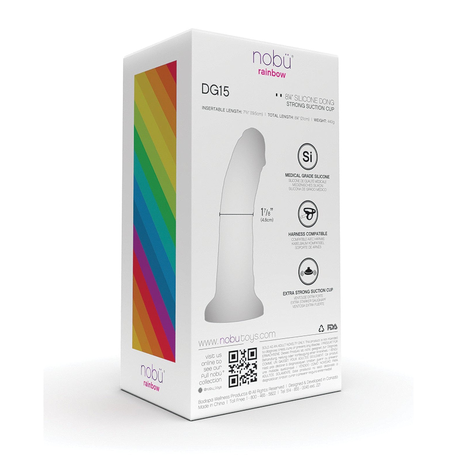 Nobu Rainbow 8" Dildo Adam's Toy Box Nobu Rainbow 8" Dildo Adam's Toy Box