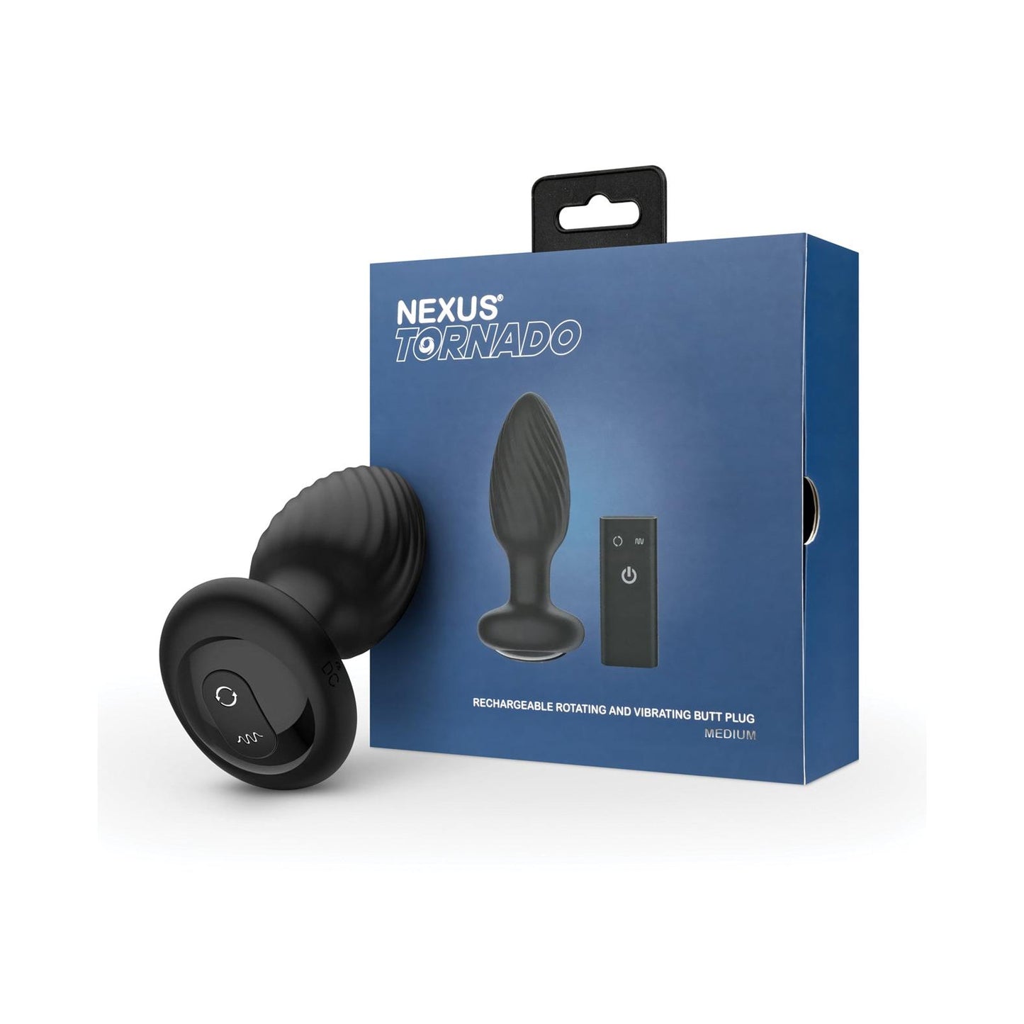 Nexus Tornado Rotating & Vibrating Medium Butt Plug with Remote