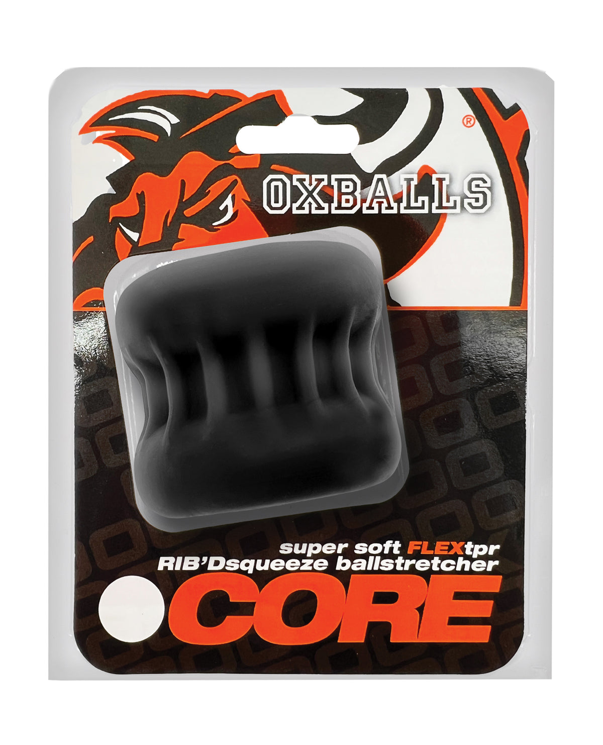 Oxballs Core ball stretcher in Black Ice in its retail pack