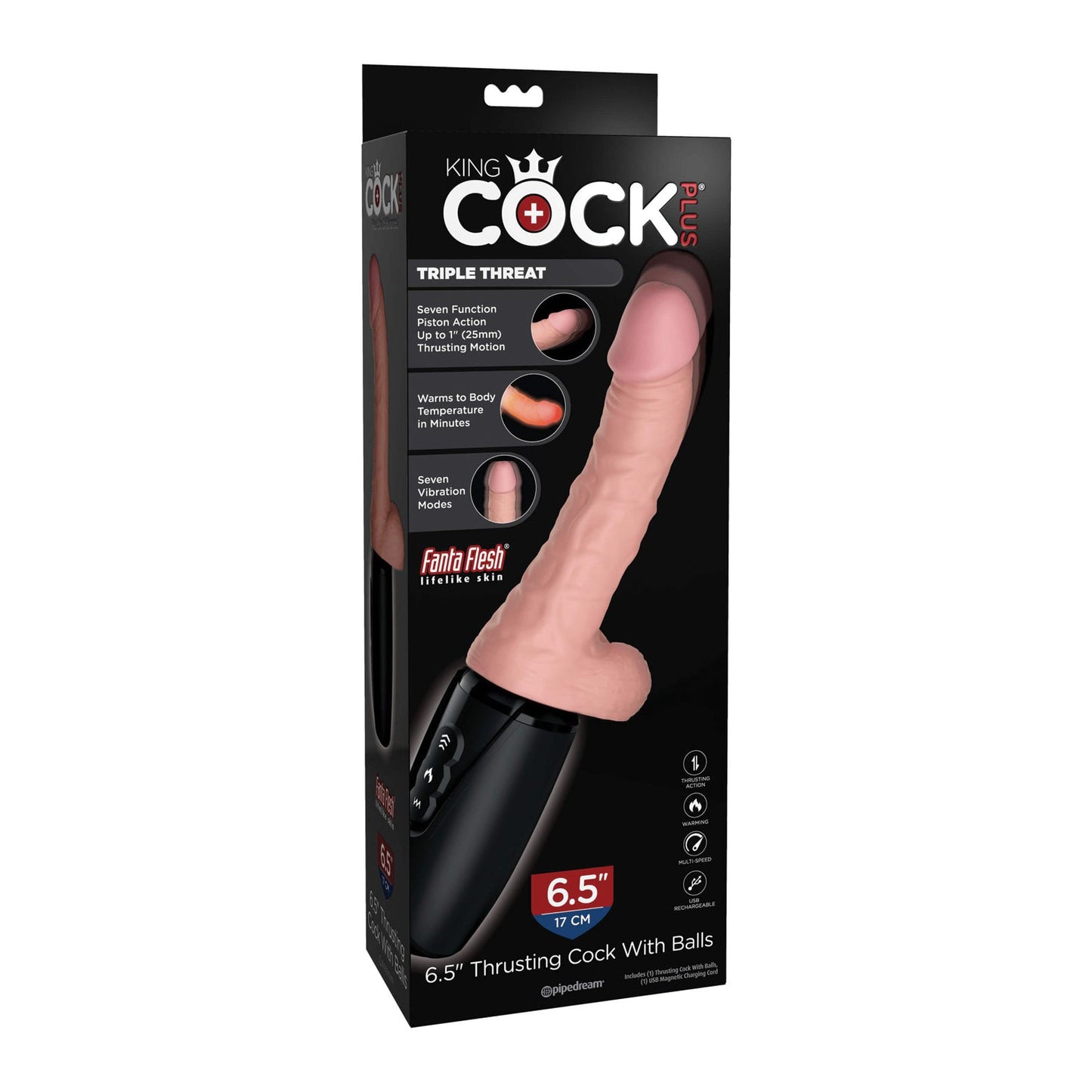 King Cock Plus Thrusting, Warming & Vibrating Dong