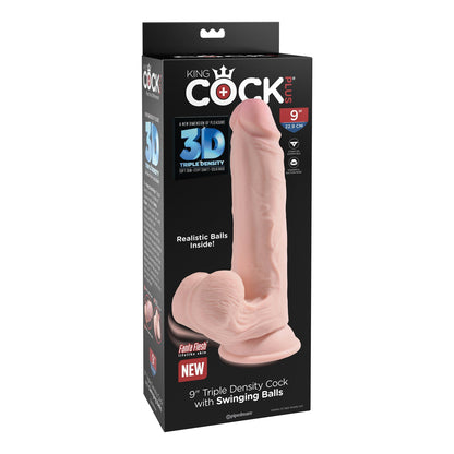 King Cock Plus 9" Triple Density Cock with Swinging Balls