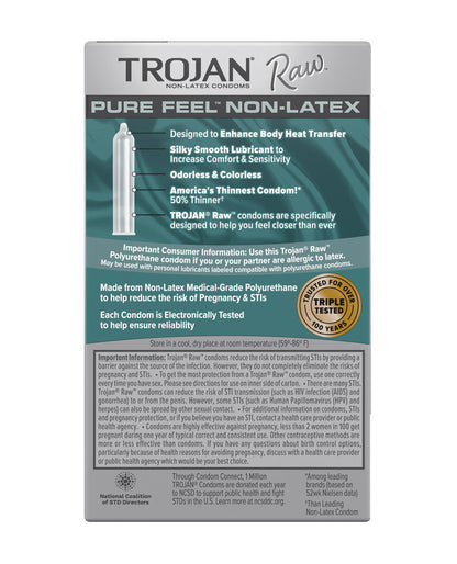 Trojan Raw Pure Feel Non-Latex Condoms