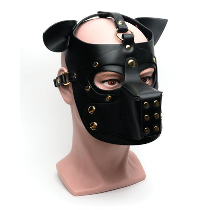 NO ETA $=665 Bondage Pup Hood - O/S Black