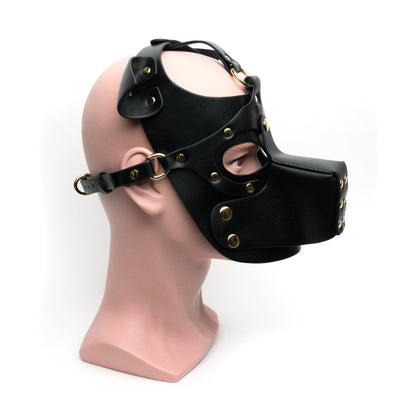 NO ETA $=665 Bondage Pup Hood - O/S Black