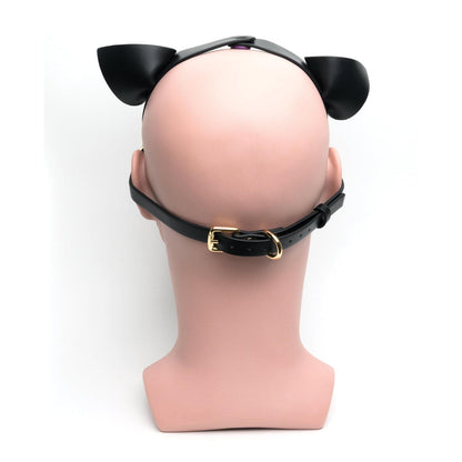 665 Bondage Pup Hood - O/S Black/Purple